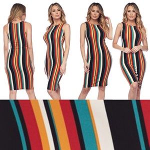 Striped Printed Dress